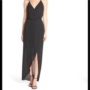 Nordstrom Charles Henry Surplice High Low Maxi Dress